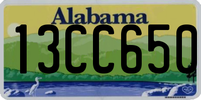 AL license plate 13CC650