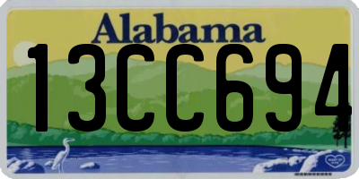 AL license plate 13CC694