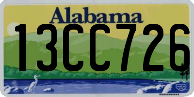 AL license plate 13CC726