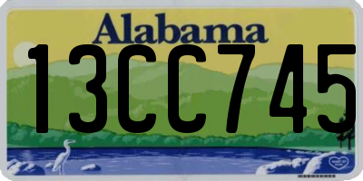 AL license plate 13CC745