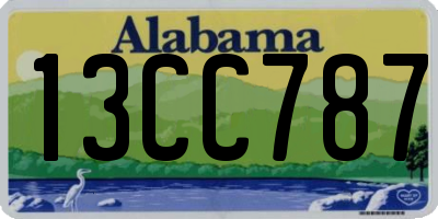 AL license plate 13CC787