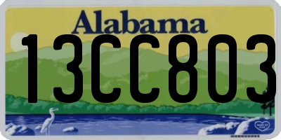 AL license plate 13CC803