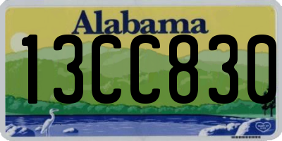 AL license plate 13CC830