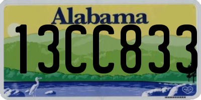 AL license plate 13CC833