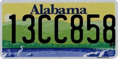 AL license plate 13CC858