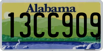 AL license plate 13CC909