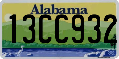 AL license plate 13CC932