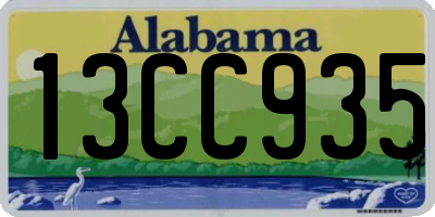 AL license plate 13CC935