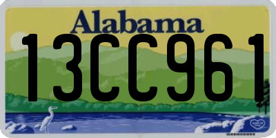 AL license plate 13CC961