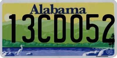AL license plate 13CD052