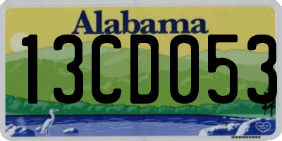 AL license plate 13CD053