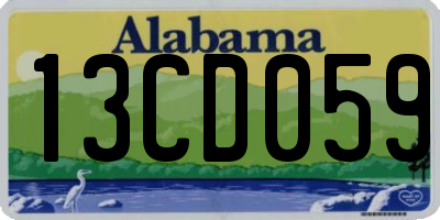 AL license plate 13CD059