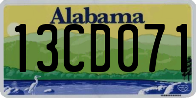 AL license plate 13CD071
