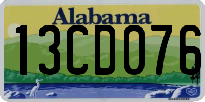 AL license plate 13CD076