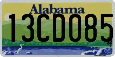 AL license plate 13CD085