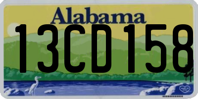 AL license plate 13CD158