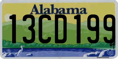 AL license plate 13CD199