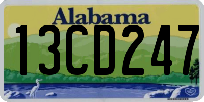 AL license plate 13CD247