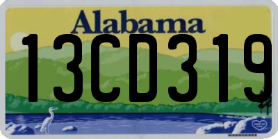 AL license plate 13CD319