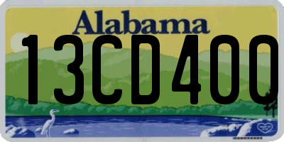 AL license plate 13CD400