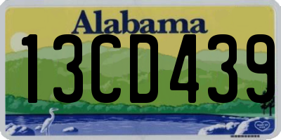 AL license plate 13CD439