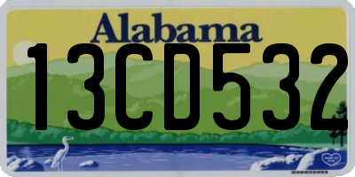 AL license plate 13CD532