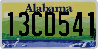 AL license plate 13CD541