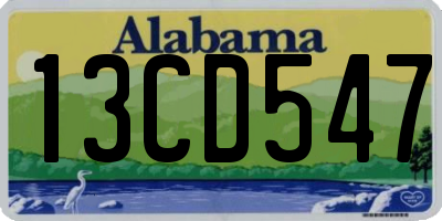 AL license plate 13CD547