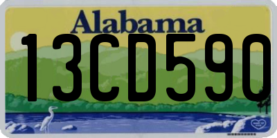 AL license plate 13CD590