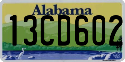 AL license plate 13CD602
