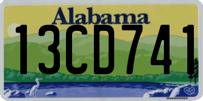 AL license plate 13CD741