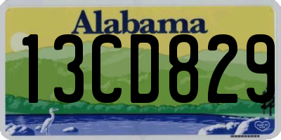 AL license plate 13CD829