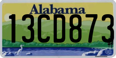 AL license plate 13CD873
