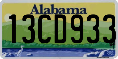 AL license plate 13CD933