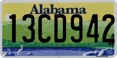 AL license plate 13CD942