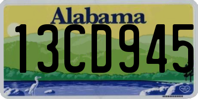 AL license plate 13CD945