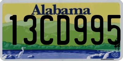 AL license plate 13CD995