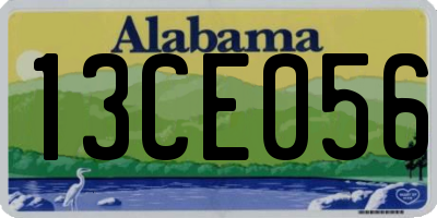 AL license plate 13CE056