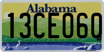 AL license plate 13CE060
