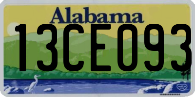 AL license plate 13CE093