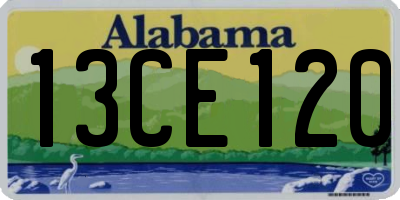 AL license plate 13CE120