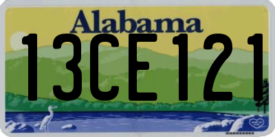 AL license plate 13CE121