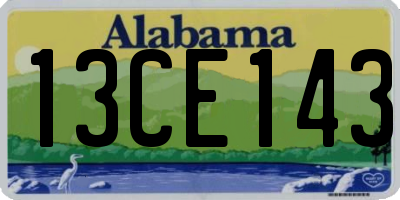 AL license plate 13CE143