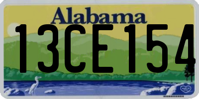AL license plate 13CE154