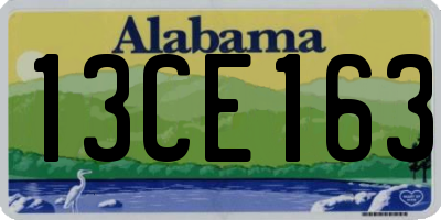 AL license plate 13CE163