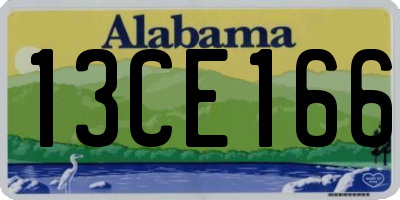 AL license plate 13CE166