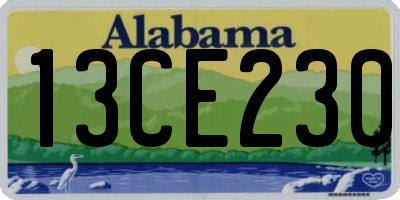 AL license plate 13CE230