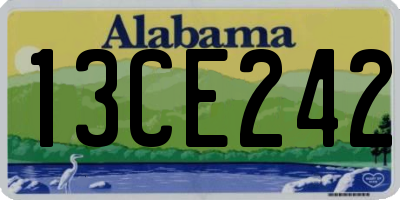 AL license plate 13CE242