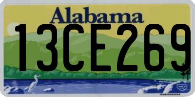 AL license plate 13CE269