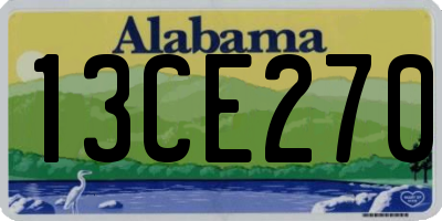 AL license plate 13CE270